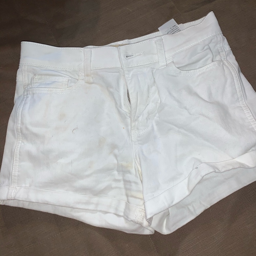 White hollister jean shorts
